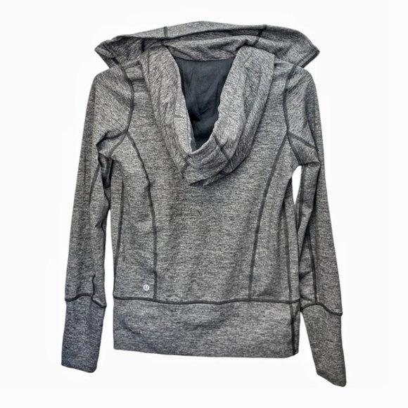 Lululemon Stride Jacket Size 2 Gray Purple Hood Zipper - Picture 9 of 9